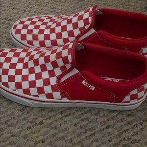 Red Checkerboard Vans